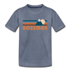 Bozeman, Montana Youth T-Shirt - Retro Mountain Youth Bozeman Tee - heather blue