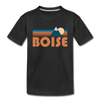 Boise, Idaho Youth T-Shirt - Retro Mountain Youth Boise Tee - black