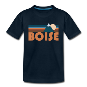 Boise, Idaho Youth T-Shirt - Retro Mountain Youth Boise Tee