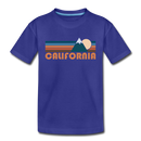California Youth T-Shirt - Retro Mountain Youth California Tee - royal blue
