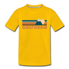 California Youth T-Shirt - Retro Mountain Youth California Tee - sun yellow