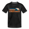California Youth T-Shirt - Retro Mountain Youth California Tee - charcoal gray
