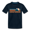 California Youth T-Shirt - Retro Mountain Youth California Tee - deep navy