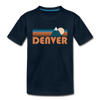 Denver, Colorado Youth T-Shirt - Retro Mountain Youth Denver Tee - deep navy