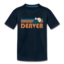 Denver, Colorado Youth T-Shirt - Retro Mountain Youth Denver Tee - deep navy