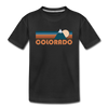 Colorado Youth T-Shirt - Retro Mountain Youth Colorado Tee - black