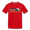 Crested Butte, Colorado Youth T-Shirt - Retro Mountain Youth Crested Butte Tee - red