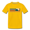 Crested Butte, Colorado Youth T-Shirt - Retro Mountain Youth Crested Butte Tee - sun yellow