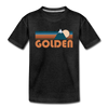 Golden, Colorado Youth T-Shirt - Retro Mountain Youth Golden Tee - charcoal gray