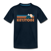 Keystone, Colorado Youth T-Shirt - Retro Mountain Youth Keystone Tee - deep navy