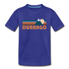 Durango, Colorado Youth T-Shirt - Retro Mountain Youth Durango Tee - royal blue