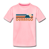 Durango, Colorado Youth T-Shirt - Retro Mountain Youth Durango Tee - pink