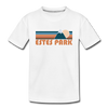 Estes Park, Colorado Youth T-Shirt - Retro Mountain Youth Estes Park Tee - white