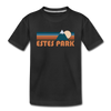 Estes Park, Colorado Youth T-Shirt - Retro Mountain Youth Estes Park Tee - black