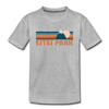 Estes Park, Colorado Youth T-Shirt - Retro Mountain Youth Estes Park Tee - heather gray