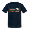 Estes Park, Colorado Youth T-Shirt - Retro Mountain Youth Estes Park Tee - deep navy