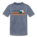 Jackson Hole, Wyoming Youth T-Shirt - Retro Mountain Youth Jackson Hole Tee - heather blue