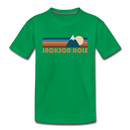 Jackson Hole, Wyoming Youth T-Shirt - Retro Mountain Youth Jackson Hole Tee - kelly green