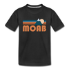 Moab, Utah Youth T-Shirt - Retro Mountain Youth Moab Tee - black