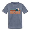 Moab, Utah Youth T-Shirt - Retro Mountain Youth Moab Tee - heather blue