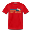 Fort Collins, Colorado Youth T-Shirt - Retro Mountain Youth Fort Collins Tee - red
