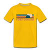Fort Collins, Colorado Youth T-Shirt - Retro Mountain Youth Fort Collins Tee - sun yellow