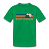 Fort Collins, Colorado Youth T-Shirt - Retro Mountain Youth Fort Collins Tee - kelly green