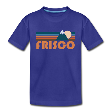 Frisco, Colorado Youth T-Shirt - Retro Mountain Youth Frisco Tee - royal blue