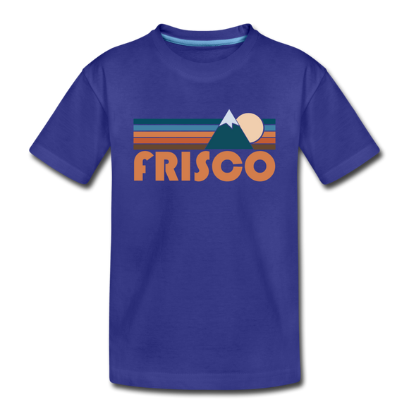 Frisco, Colorado Youth T-Shirt - Retro Mountain Youth Frisco Tee - royal blue