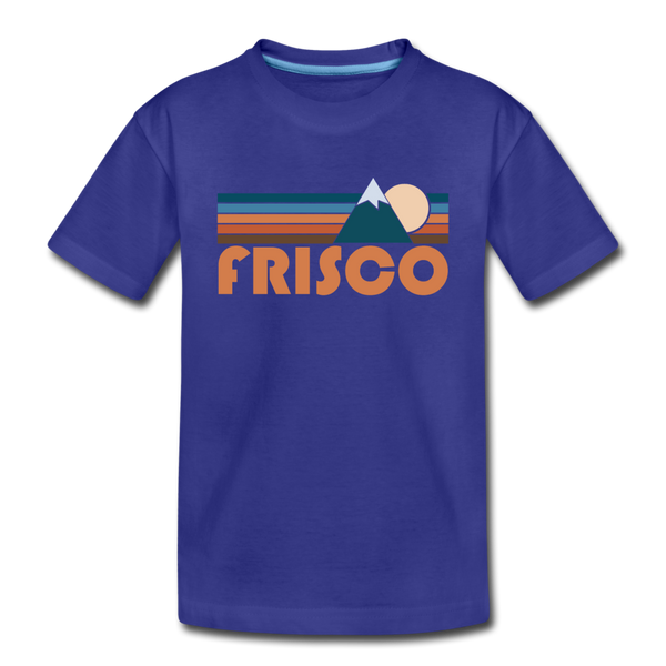 Frisco, Colorado Youth T-Shirt - Retro Mountain Youth Frisco Tee - royal blue