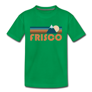 Frisco, Colorado Youth T-Shirt - Retro Mountain Youth Frisco Tee - kelly green