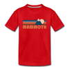 Mammoth, California Youth T-Shirt - Retro Mountain Youth Mammoth Tee - red