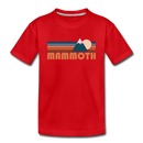 Mammoth, California Youth T-Shirt - Retro Mountain Youth Mammoth Tee - red