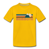Mammoth, California Youth T-Shirt - Retro Mountain Youth Mammoth Tee - sun yellow