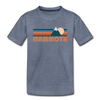 Mammoth, California Youth T-Shirt - Retro Mountain Youth Mammoth Tee - heather blue