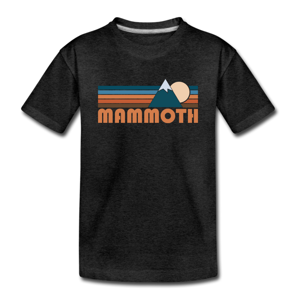 Mammoth, California Youth T-Shirt - Retro Mountain Youth Mammoth Tee - charcoal gray