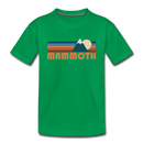 Mammoth, California Youth T-Shirt - Retro Mountain Youth Mammoth Tee - kelly green