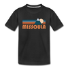Missoula, Montana Youth T-Shirt - Retro Mountain Youth Missoula Tee - black