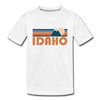 Idaho Youth T-Shirt - Retro Mountain Youth Idaho Tee - white