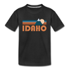Idaho Youth T-Shirt - Retro Mountain Youth Idaho Tee - black