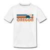 Oregon Youth T-Shirt - Retro Mountain Youth Oregon Tee - white