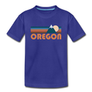 Oregon Youth T-Shirt - Retro Mountain Youth Oregon Tee - royal blue