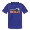 Oregon Youth T-Shirt - Retro Mountain Youth Oregon Tee - royal blue