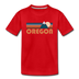 Oregon Youth T-Shirt - Retro Mountain Youth Oregon Tee - red