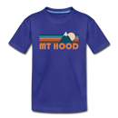 Mount Hood, Oregon Youth T-Shirt - Retro Mountain Youth Mount Hood Tee - royal blue