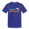 Mount Hood, Oregon Youth T-Shirt - Retro Mountain Youth Mount Hood Tee - royal blue