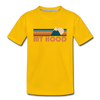Mount Hood, Oregon Youth T-Shirt - Retro Mountain Youth Mount Hood Tee - sun yellow