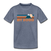 Mount Hood, Oregon Youth T-Shirt - Retro Mountain Youth Mount Hood Tee - heather blue