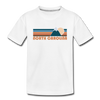 North Carolina Youth T-Shirt - Retro Mountain Youth North Carolina Tee - white
