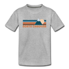 North Carolina Youth T-Shirt - Retro Mountain Youth North Carolina Tee - heather gray